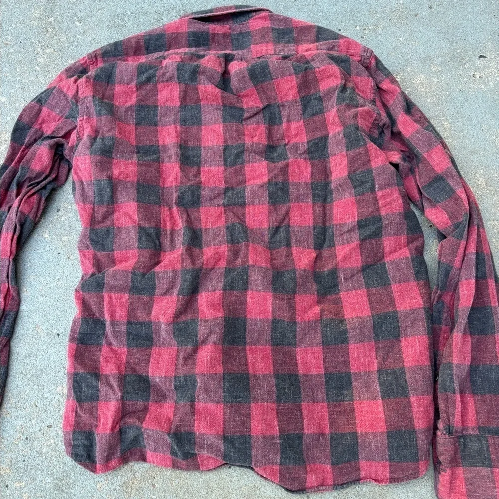 J. Crew Red and Black Plaid Casual Shirt